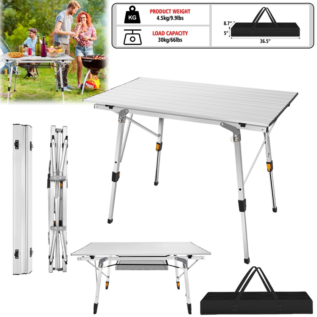 3ft Adjustable Portable Folding Outdoor Aluminium Camping Kitchen