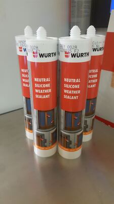 Wurth Neutral Cure Caravan Sealant (089253883) Cures White (Bulk Saving) X 4