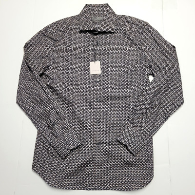 $325 New CORNELIANI Button Shirt Men 40 15.5 MEDIUM M Multicolor GEOMETRIC Check
