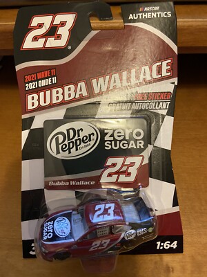 Bubba Wallace #23 Dr Pepper Zero NASCAR Authentics Diecast Car 1/64 2021 Wave 11