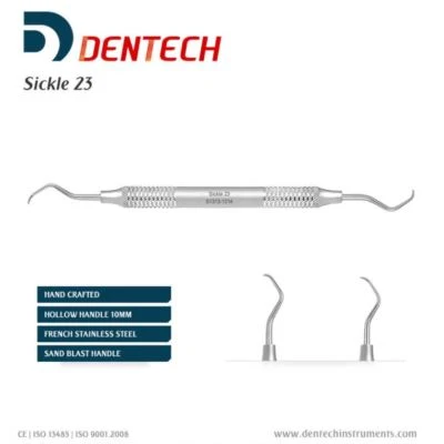 DENTECHUK SICKLE SCALER 23 PERIODONTICS CALCULUS REMOVAL DENTAL HAND INSTRUMENT CE
