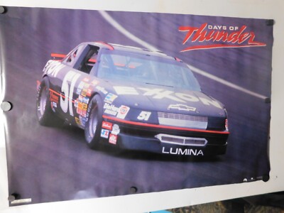 Vintage 1990 Days of Thunder Exxon II 20 Poster New Old Stock NOS 31-3/4'' X 21''