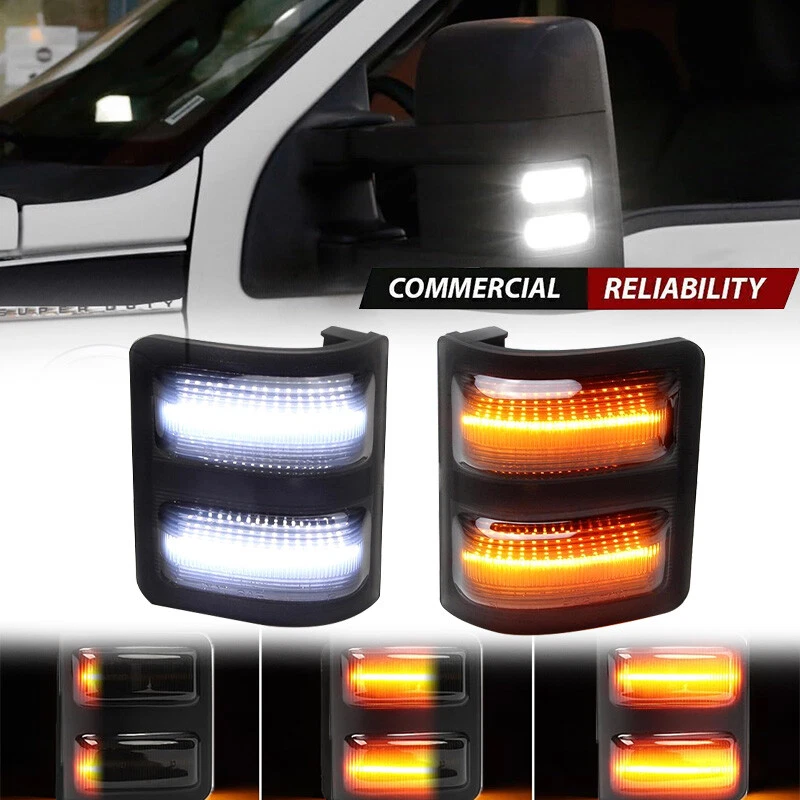 Par De Luces Marcadoras LED Para Espejo Lateral De Ford F250/F350/F450/F550 Super Duty (2008-2016)