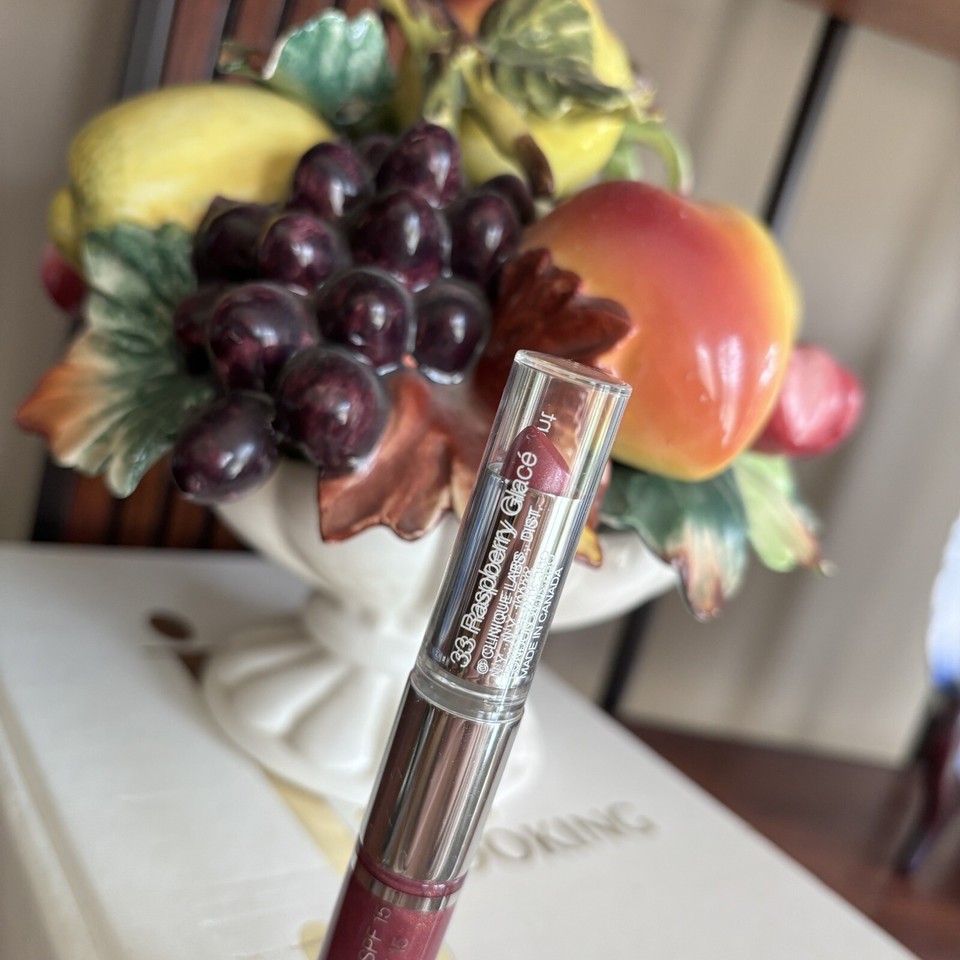 New Clinique Wand 33 Raspberry Glace Lipstick 13 Fireberry Lip Gloss eBay