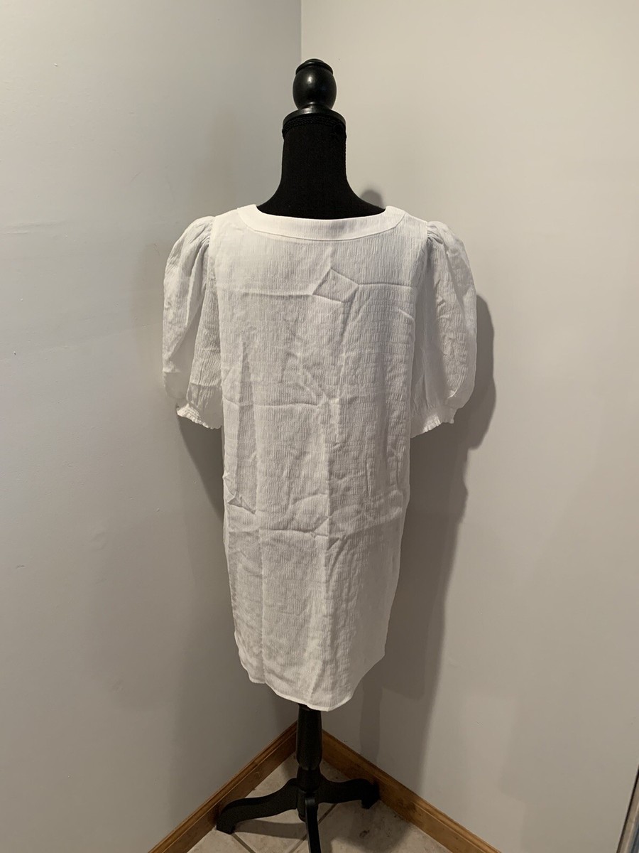 BB Dakota by Steve Madden Fields of Gold Shift Dress White Large NWT | eBay