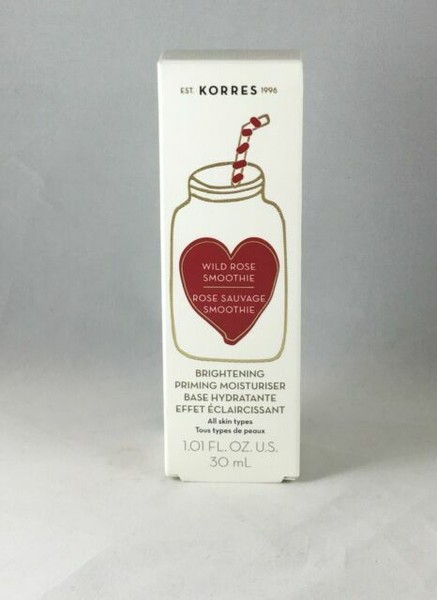 korres wild rose smoothie brightening priming moisturiser