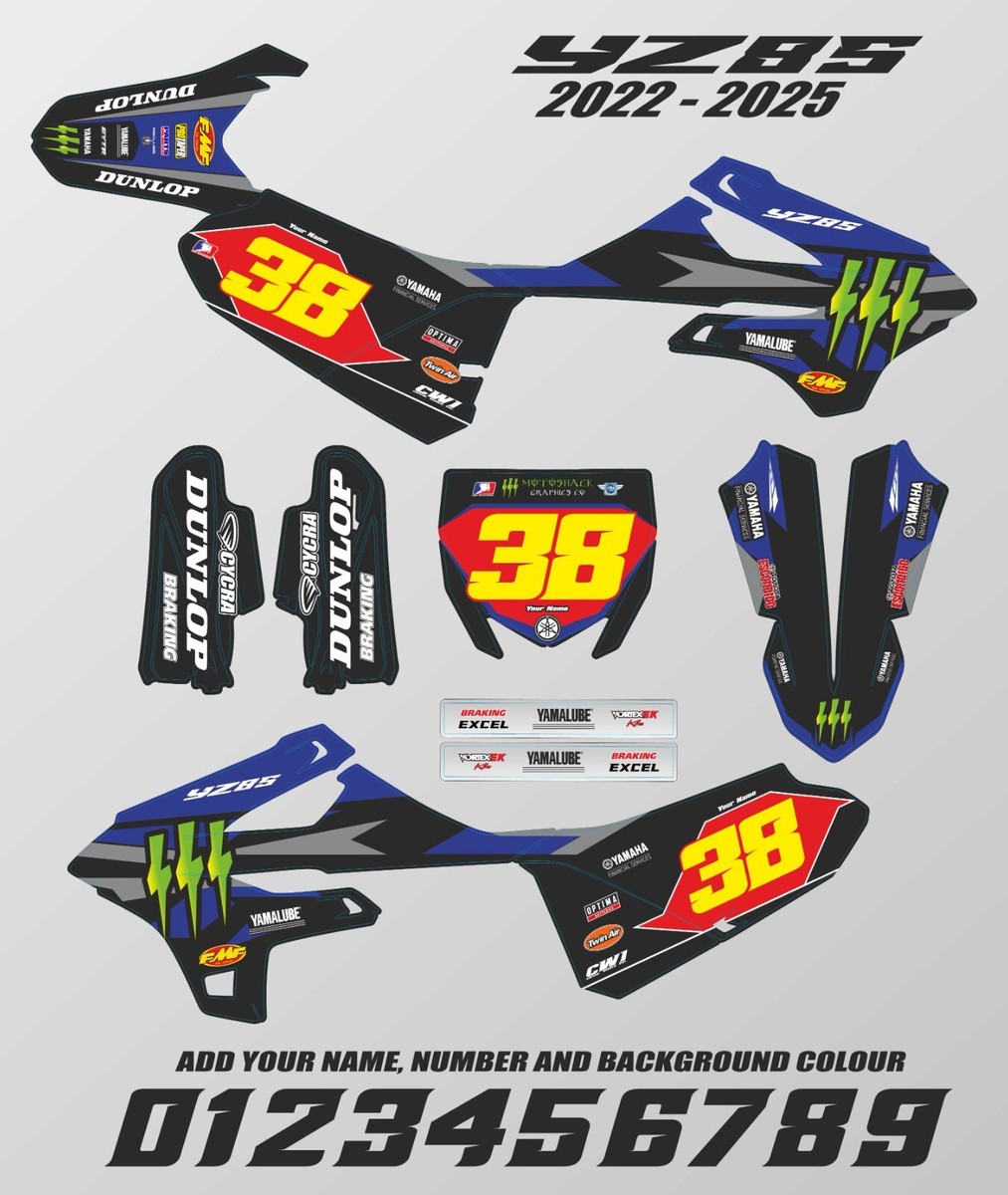 YZ 85 Graphics YAMAHA YZ85 2022 - 2025 - Deegan Graphics Kit Star