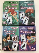 Disney Princess Learning Flash Cards. Set of 4 Brand New