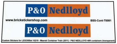 Custom Sticker - Container P&O NEDLLOYD 40ft