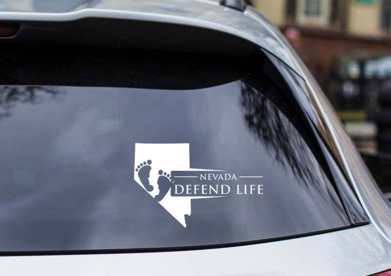 Nevada Defend Life Vinyl Cut-Out Pro-Life Vinyl Cut-Out Sticker