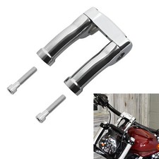 Chrome 4 Handlebar Riser 1 Bar Fit For Harley...