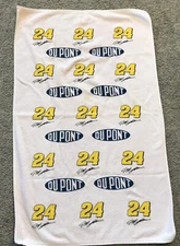 Vintage White Du Pont 24 Jeff Gordon Towel By Jay Franco & Sons Inc