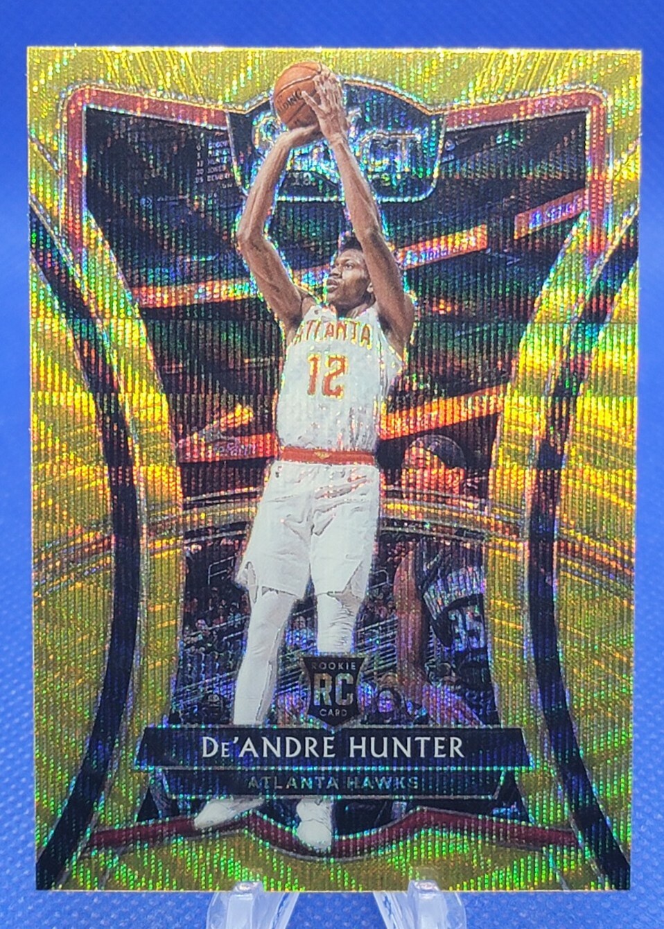 2019-20 Panini Select De’Andre Hunter Premier Gold Wave RC #136