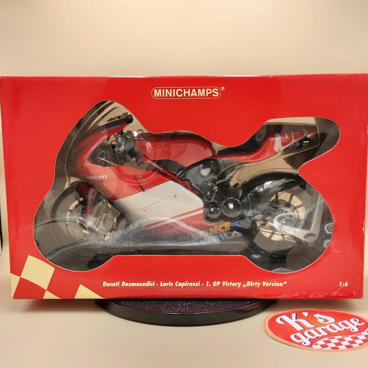 Minichamps 1/12 Ducati Desmosedici N. Hodgson MotoGP 2004 - Modèle Diecast