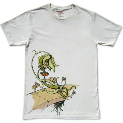 The Nature Lover - Men's natural white organic t-shirt with plant art graphic