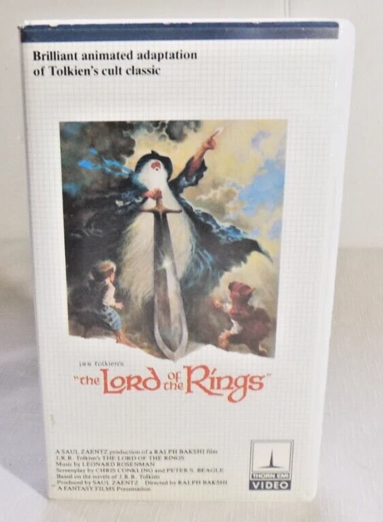 The Lord of The Rings  Cartoon Video VHS 1980s Thorn EMI  JRR Tolkien 1978 NICE - Image 3 of 4