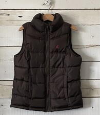 Girls OLD NAVY Sz M 8 Dark Brown Fleece Lined Puffer Vest