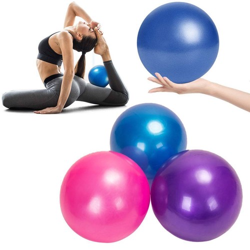 1/2pc Mini Exercise 9 Inch Small Gym Ball with Inflatable Straw for Yoga Pilates - Picture 4 of 15