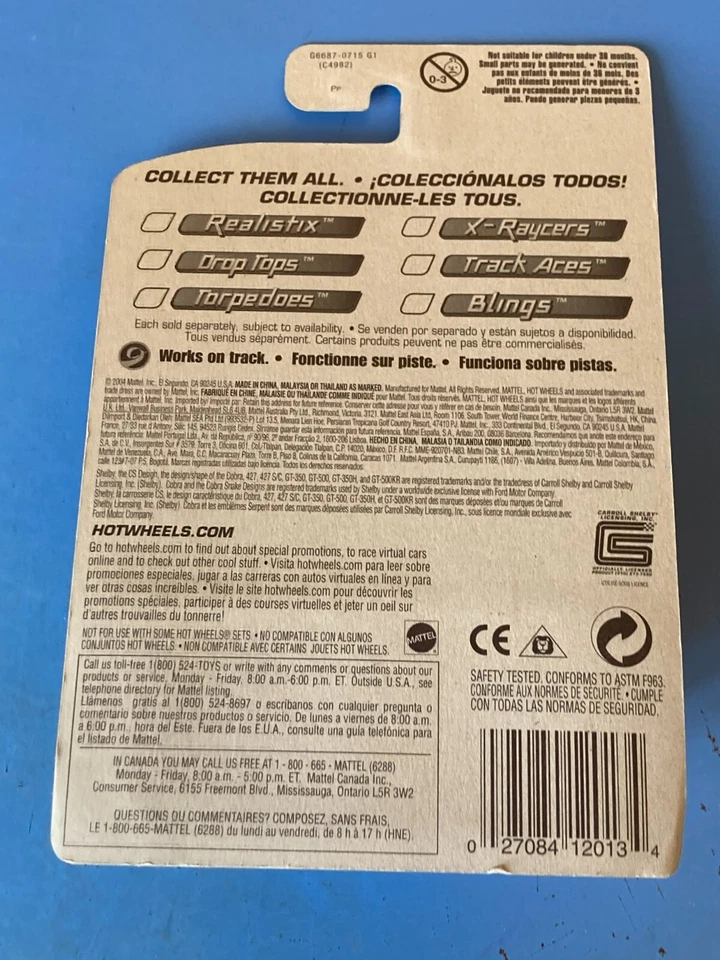 Hot Wheels 2005 FIRST EDITION FORD SHELBY COBRA CONCEPT Realistix 1/20 - Image 4 of 4