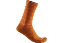 New Pair Castelli Unlimited 18 Sock - Men's Orange - Size L/XL - ~7" Cuff