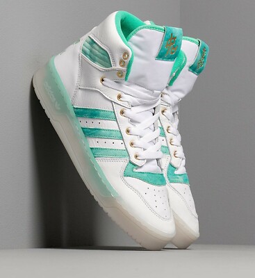 ADIDAS ORIGINALS ''RAVALRY''HIGH TOP FV4526WHITE TEAL GOLD MEN'S