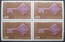 ANDORRE N°189 en bloc de 4 neuf **