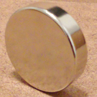 N52 Neodymium Cylinder Magnet - 1 Inch Diameter X 1/8 Inch Thick, Super Strong