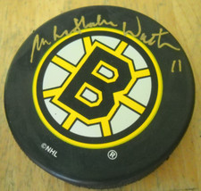 MIKE SHAKY WALTON AUTOGRAPH SIGNED PUCK COA BOSTON BRUINS
