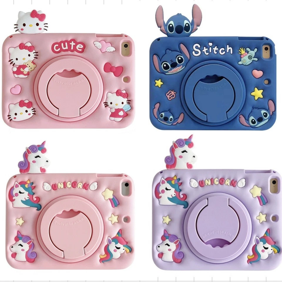 Kitty Stitch 360 Stand Cover Case For iPad 7/8/9th 10.2 Pro11 With PenSlot Strap - Image 2 of 4