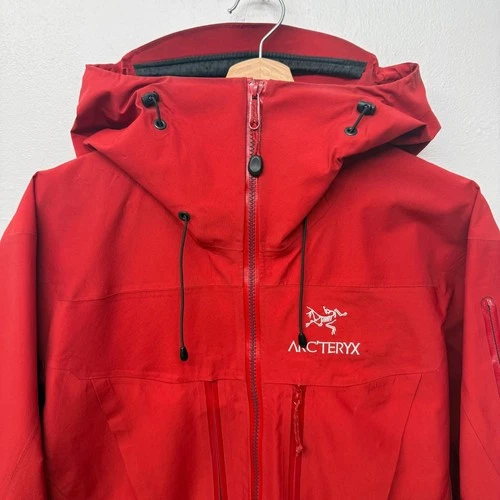 Arc'teryx Alpha SV Bordeaux Red Rain Ski Waterproof Jacket Men’s Size Small image 5
