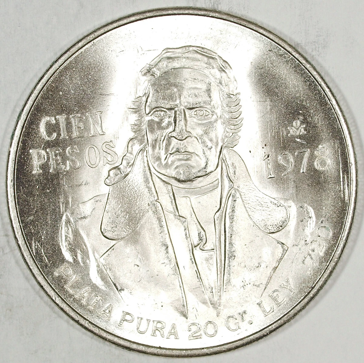Silver 100 Pesos Denomination 1978 Mexican Coins (1905-Now) for