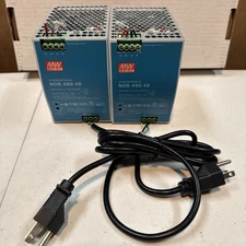 Lot of 2 MEANWELL NDR-240-24 240W 24V 10A AC/DC Industrial DIN Rail Power Supply