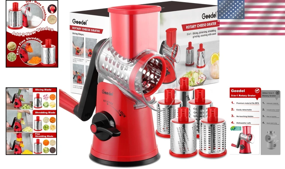 Trituradora de queso multiusos con mango - Cortadora de verduras Foto 2 de 4