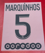 Flocage officiel Marquinhos N°5 Ligue 1 PSG 2020/2021 Fourth vendeur pro