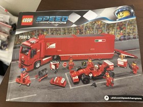 LEGO SPEED CHAMPIONS 75913: F14 T & Scuderia Ferrari Truck - RETIRED 95%complete