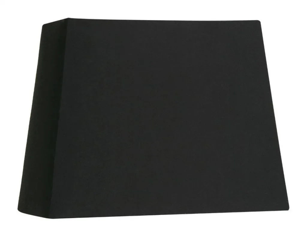Lampshade Black 12"" Cotton Trapezium 300mm Oaks Lighting S515/12 BK