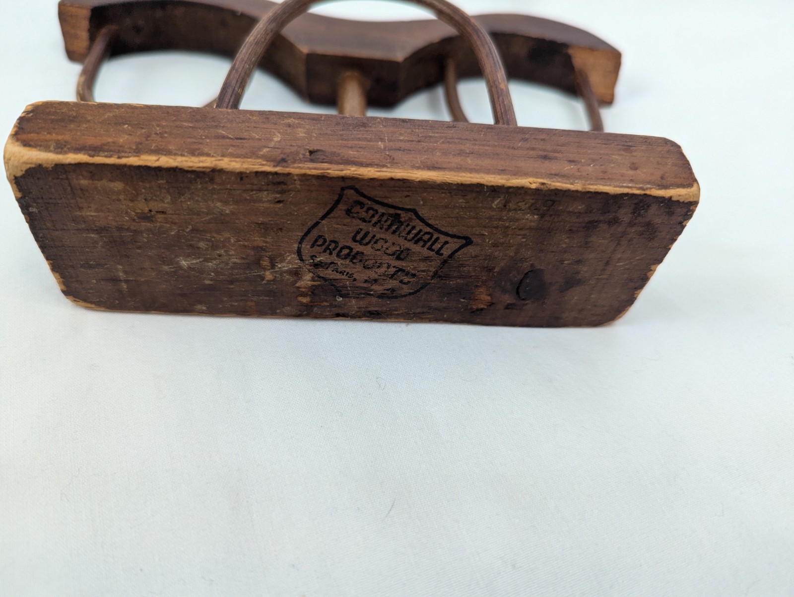 Vintage Cornwall wooden Oxen Yoke tabletop decoration - please read