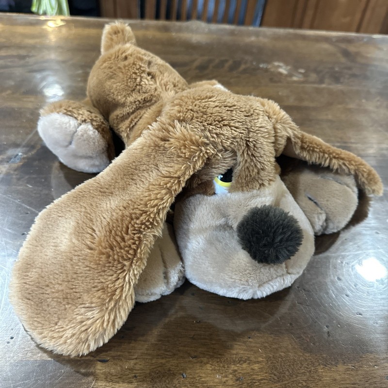 VTG Russ Berrie Samuel Spaniel Puppy Dog Brown Plush Stuffed Animal 14” Laying