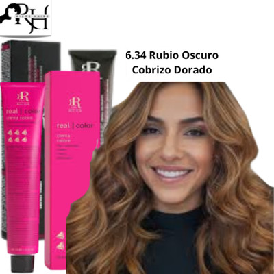 Tinte para el cabello Color RR Line 6.34 Rubio Oscuro Cobrizo Dorado