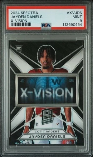 2024 Panini Spectra - X-Vision Jayden Daniels #XV-JDS  ROOKIE (RC) 070/125 PSA 9