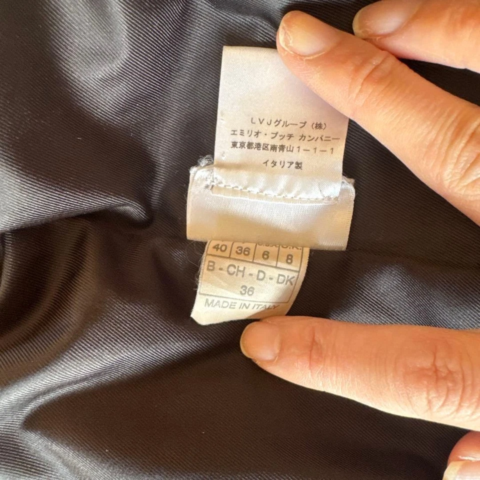 Emilio Pucci 100% down jacket with waist belt Multicolor Short made in Italy - Image 4 of 4