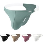 Male Low Waist Thong Underwear Breathable Mesh Fabric Men's Briefs Stretch Fit