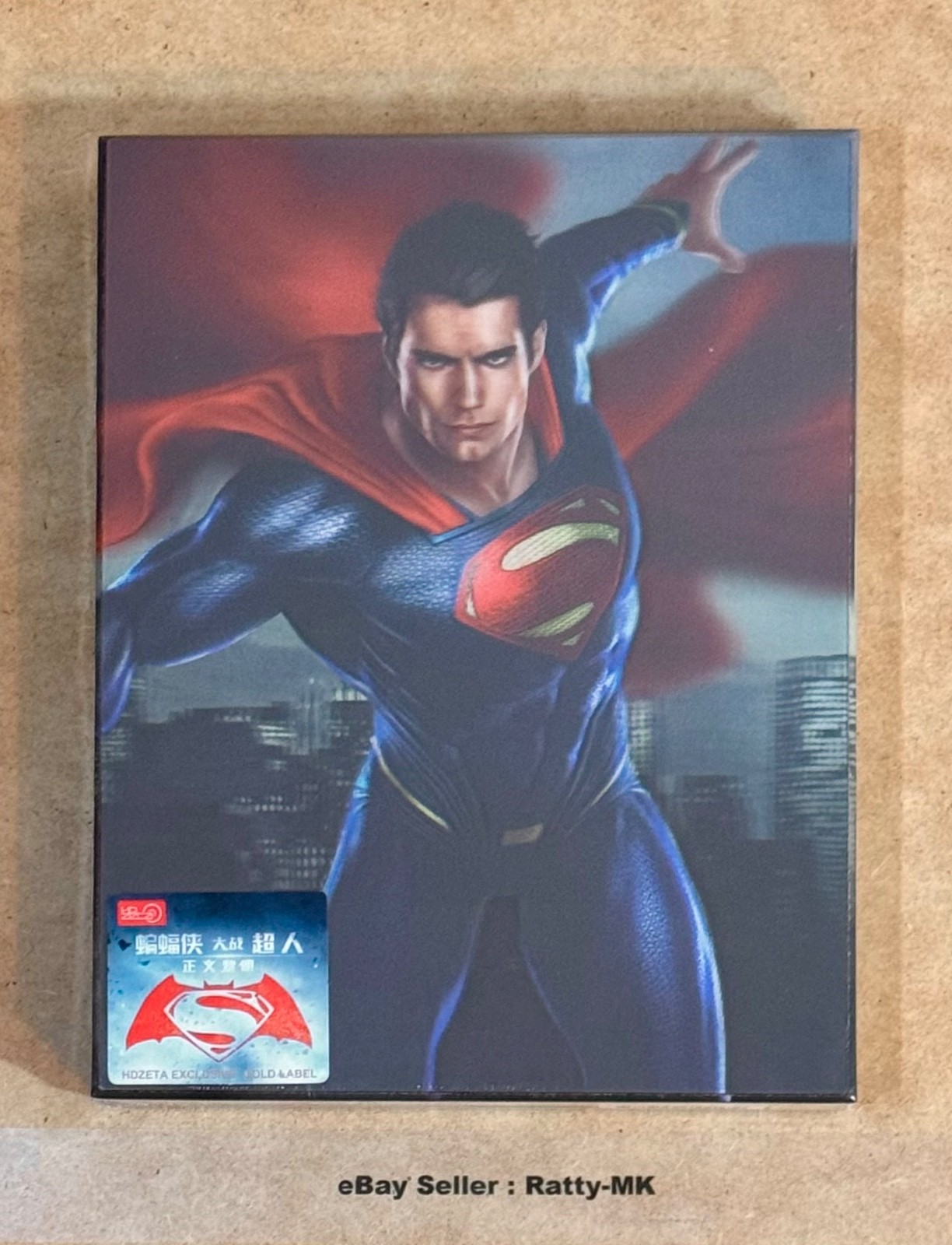 BATMAN v SUPERMAN DoJ - HDZETA GOLD LABEL LENTICULAR 3D + BLU RAY STEELBOOK NEW