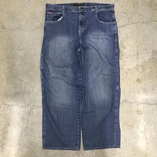 Southpole Jeans Men's Vintage Y2K Red Tab Baggy Wide Leg Size 42x32 Skater