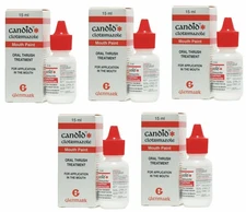 5 X CANDID MOUTH PAINT FOR ORAL THRUSH 25 ML EACH - | Free Shipping |