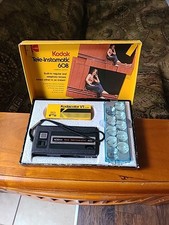 Vintage Kodak Tele-Instamatic 608 Black 110 Film Camera 1970s Original Box
