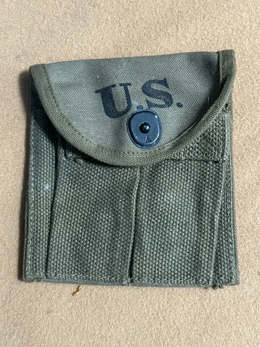 ORIGINAL WW2 US M1 CARBINE AMMO POUCH 2 POCKETS SURPLUS MILITARY