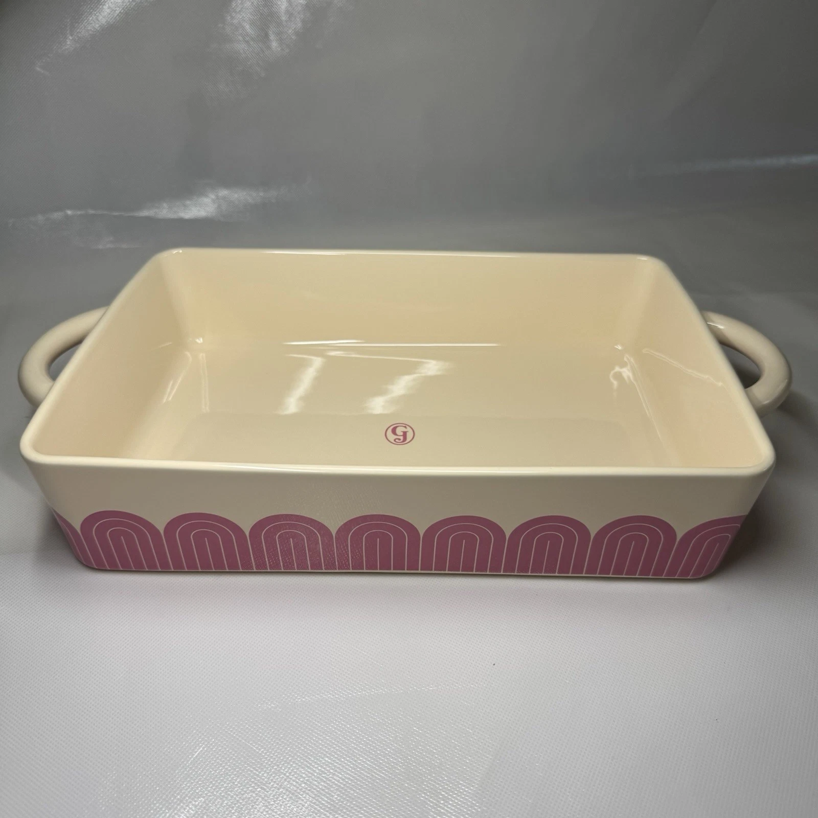 Great Jones Ceramic Casserole Hot Dish 9x13 4Qt Baking Pan Pink Taffy