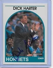 Basketball Card IP auto NBA DICK HARTER 1989-90 Hoops Charlotte Hornets coach