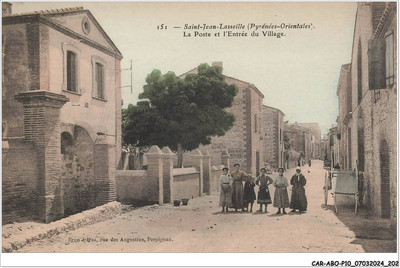 CAR-ABOP10-0955-66 - SAINT-JEAN-LASSEILLE - La poste et l'entrée du village